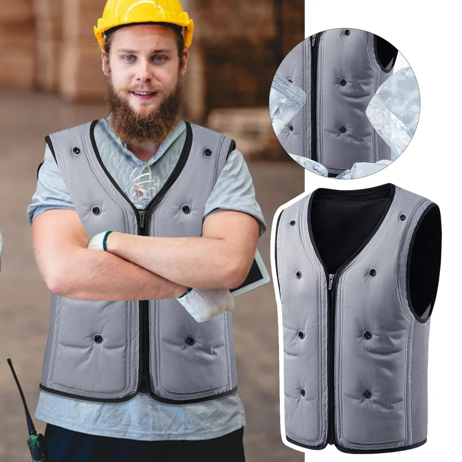 

Ice Vest Cool Jacket For Hot Weather Reusable Unisex Adult Apparel For Workout Cycling Running Outdoor Sports Fishing Gardening