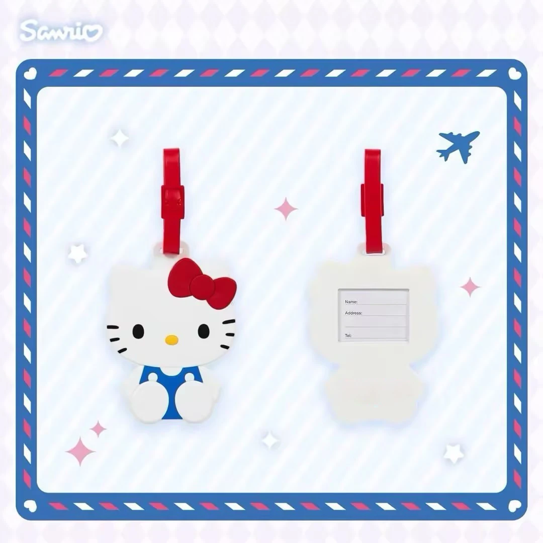 Sanrio Hello Kitty Gepäckanhänger, Cartoon My Melody Reise-Namensschild, Adress-ID-Tag, geeignet für Gepäck, Flughafen, Bagage-Check-in – Detail 7