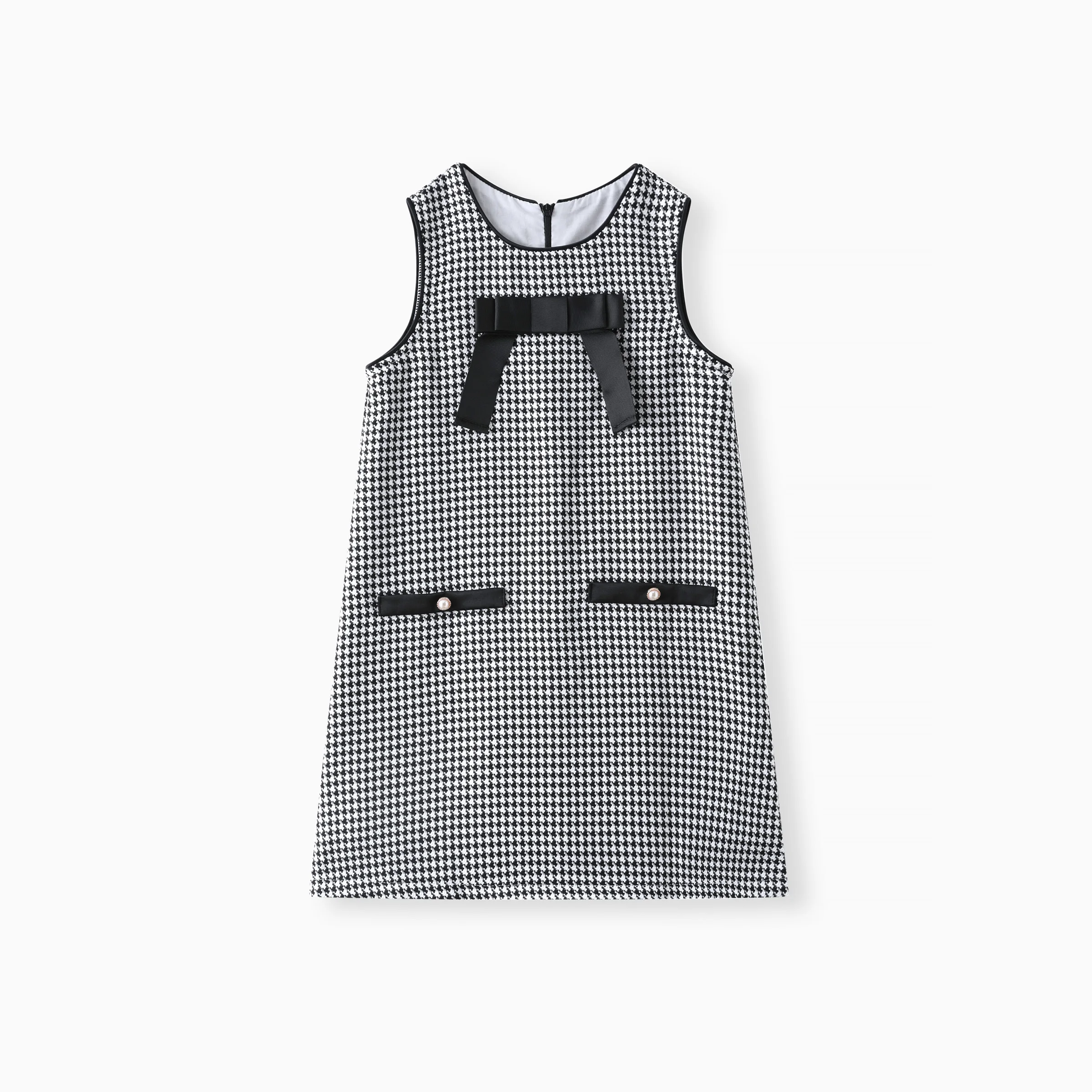 PatPat Kid Girl Grid Print Hyper-Tactile Design Dress