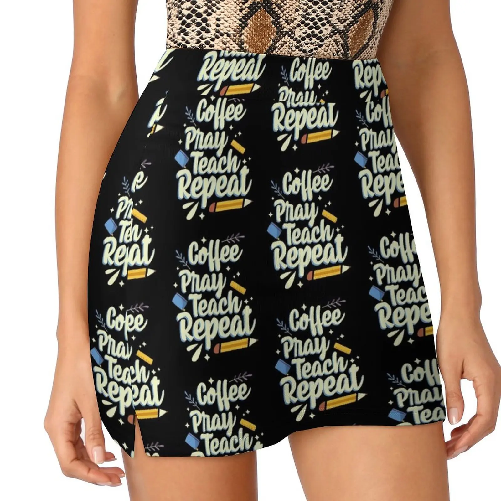 Coffee Pray Teach Repeat Mini Skirt mini skirts skirts for womens 2025