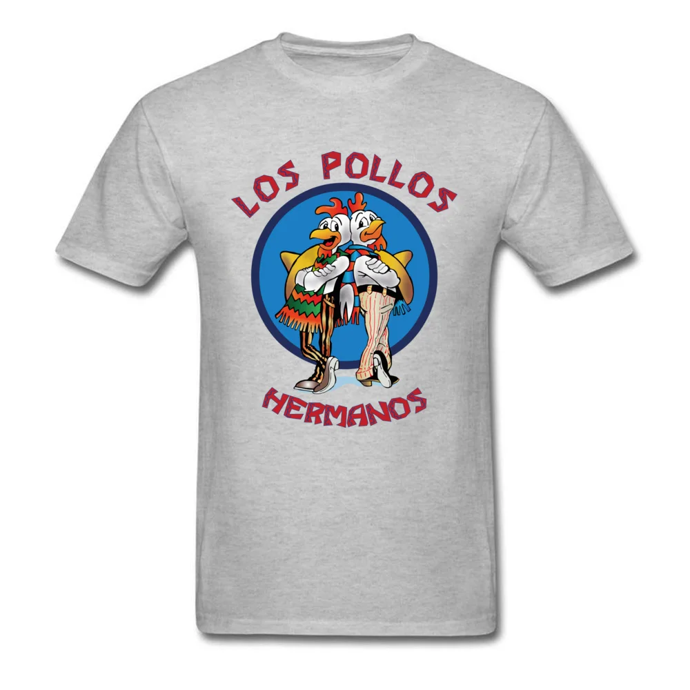 Camisetas de Los Pollos Hermanos, ropa informal con estampado Breaking Bad, camiseta de manga corta de algodón puro a la moda para hombres y