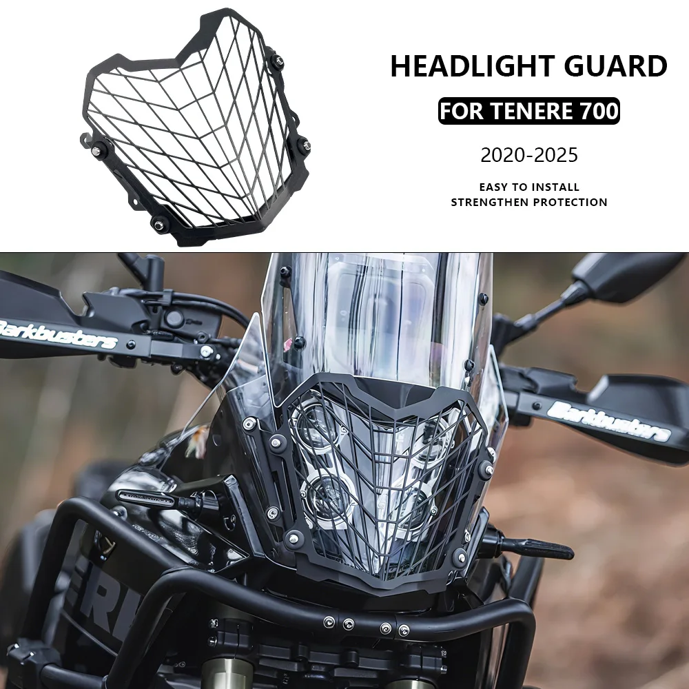 

Для YAMAHA TENERE700 T7 2020-2025 Tenere 700 мотоцикла, решетка передней фары, защитная крышка, декоративная сетка для фар, подходит