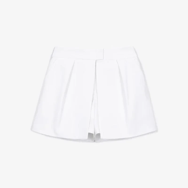 Summer Golf Women's Fashion Anti-light Casual Pants Double-layer Split Shorts Elastic Waist Pleated Skirt