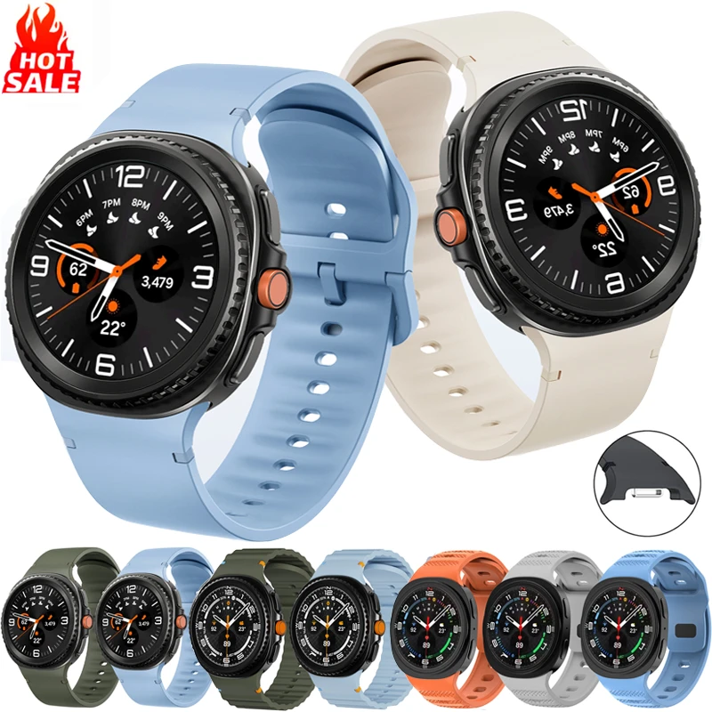

1:1 Sport Band for Samsung Galaxy watch 8 44mm 40mm 8 classic 46mm Wrist Replacement Belt Bracelet Correa Galaxy watch 8 Straps