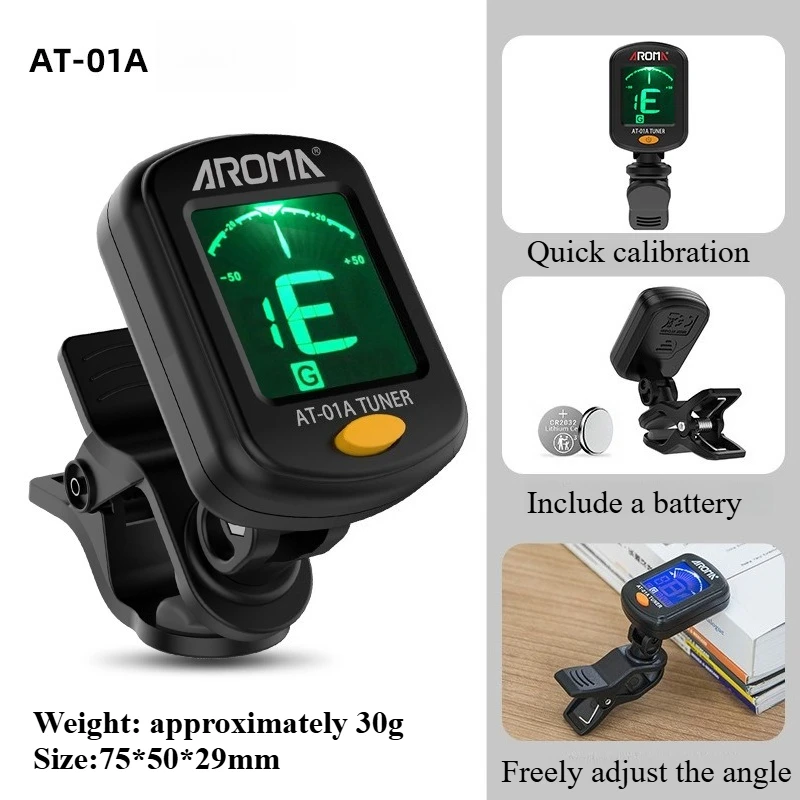 

Portable guitar tuner, folk guitar, ukulele, violin, tuning, universal musical instrument accessory