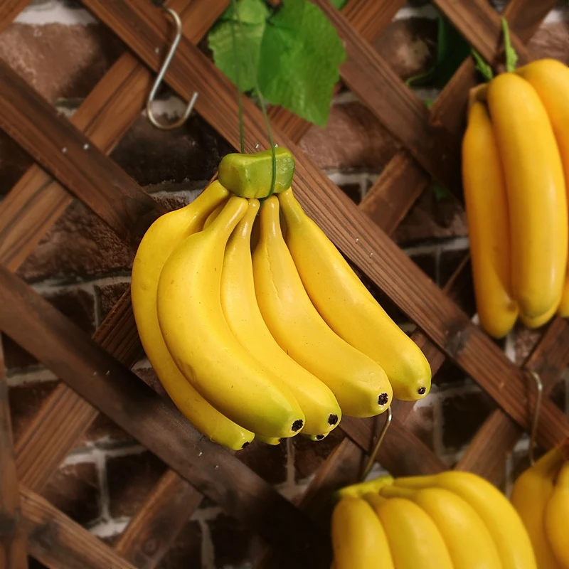 Simulation Banana Fruit Model Fake Banana Bunches Fruits and Vegetables Decoration Home Shop Window Showroom Decoration Props