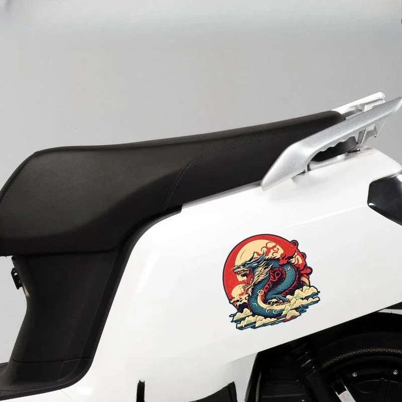 Chinese Style Dragon Totem Vinyl Sticker Waterproof Anti-Scratch UV Resistant Decal for Car Body Window Truck Van Exterior Decor