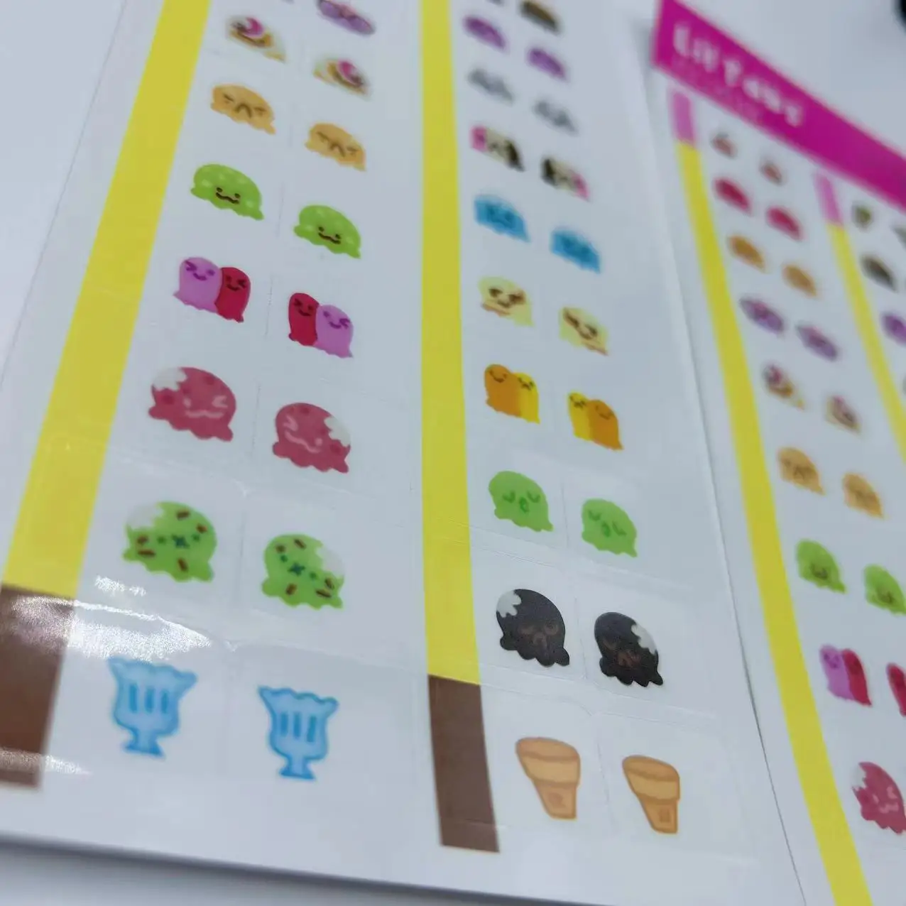 22/44 قطعة من علامات تبويب الفهرس المزخرفة بطابع الآيس كريم اللطيف وعلامات المرجعية، مثالية للمجلات والدفاتر الملاحظات وإكسسوارات المذكرات