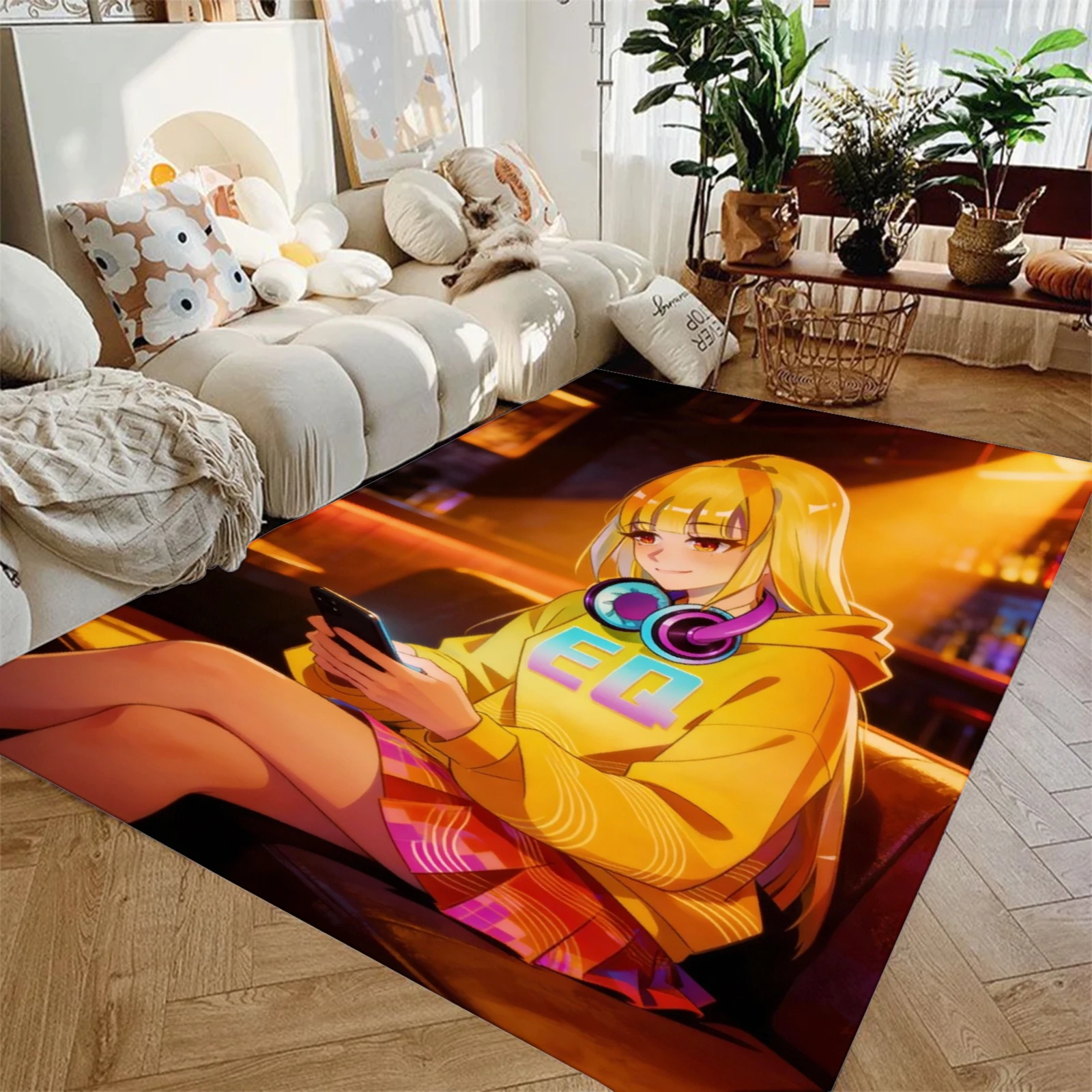 Original Design Lume Carpet NEON ARCANA Home Living Room Decoration Non-slip Soft Floor Mat Cozy a Birthday Gift for Film Lover