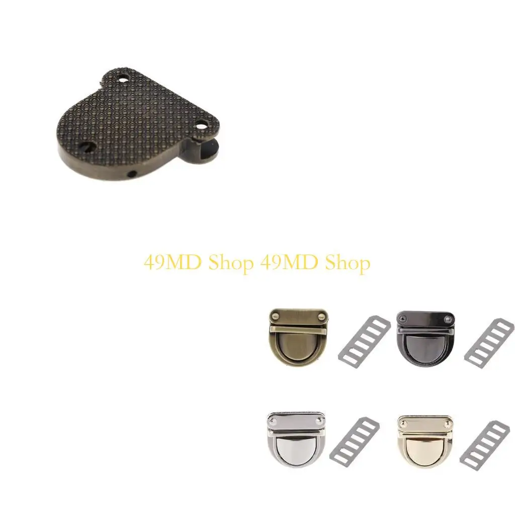 49MD Metal Clasp Turn Lock Lock Lock for DIY Handbag Base Fresure Aline