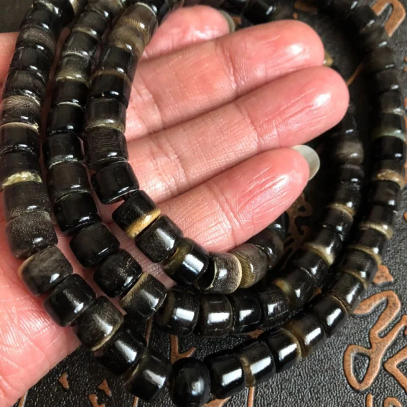 

Браслет унисекс из 108 бусин Будды с узором «Ослиный копыт» и шелковым узором