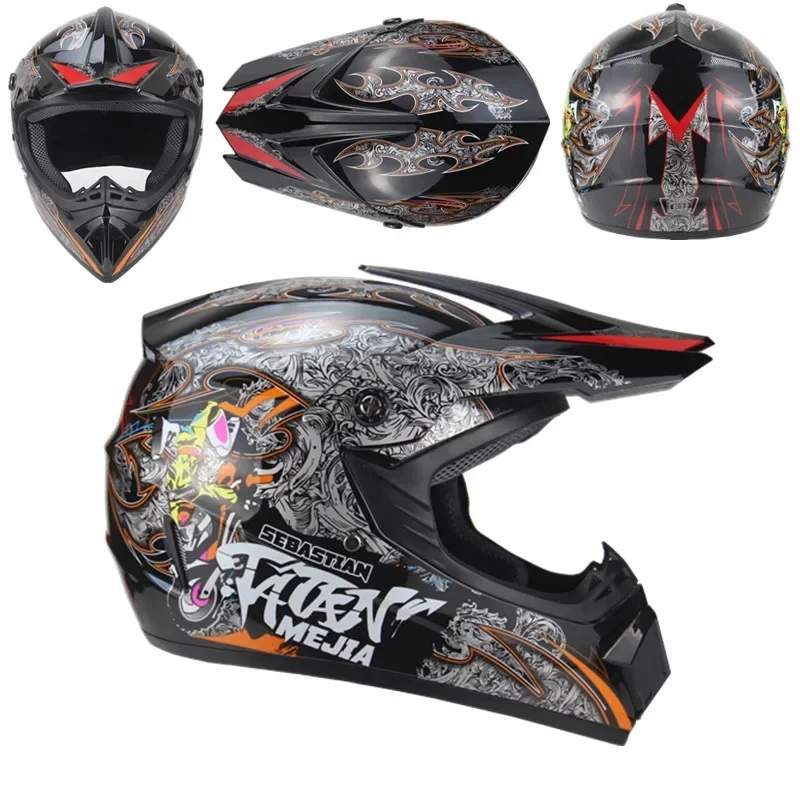 Best Durable Four seasons off-road mountain bike helmets electric helmet full face the downhill, atv helmet