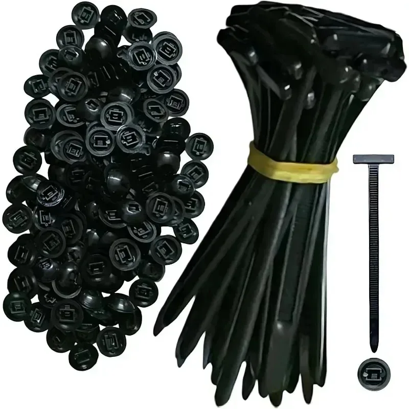 Universal Nylon Cable Tie Clip Car Fender Buckle Auto Fastener Screw Replacement Trunk Engine Guard Panel Wire Management Secure