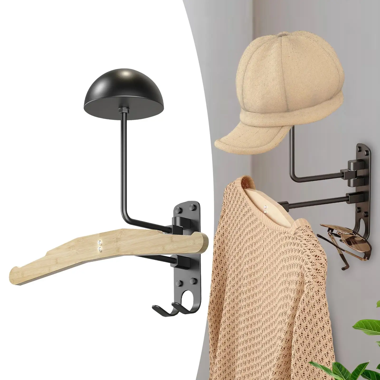 

Motorcycle Helmet Holder Wall Mounted for Sports Gear Keys Backpacks