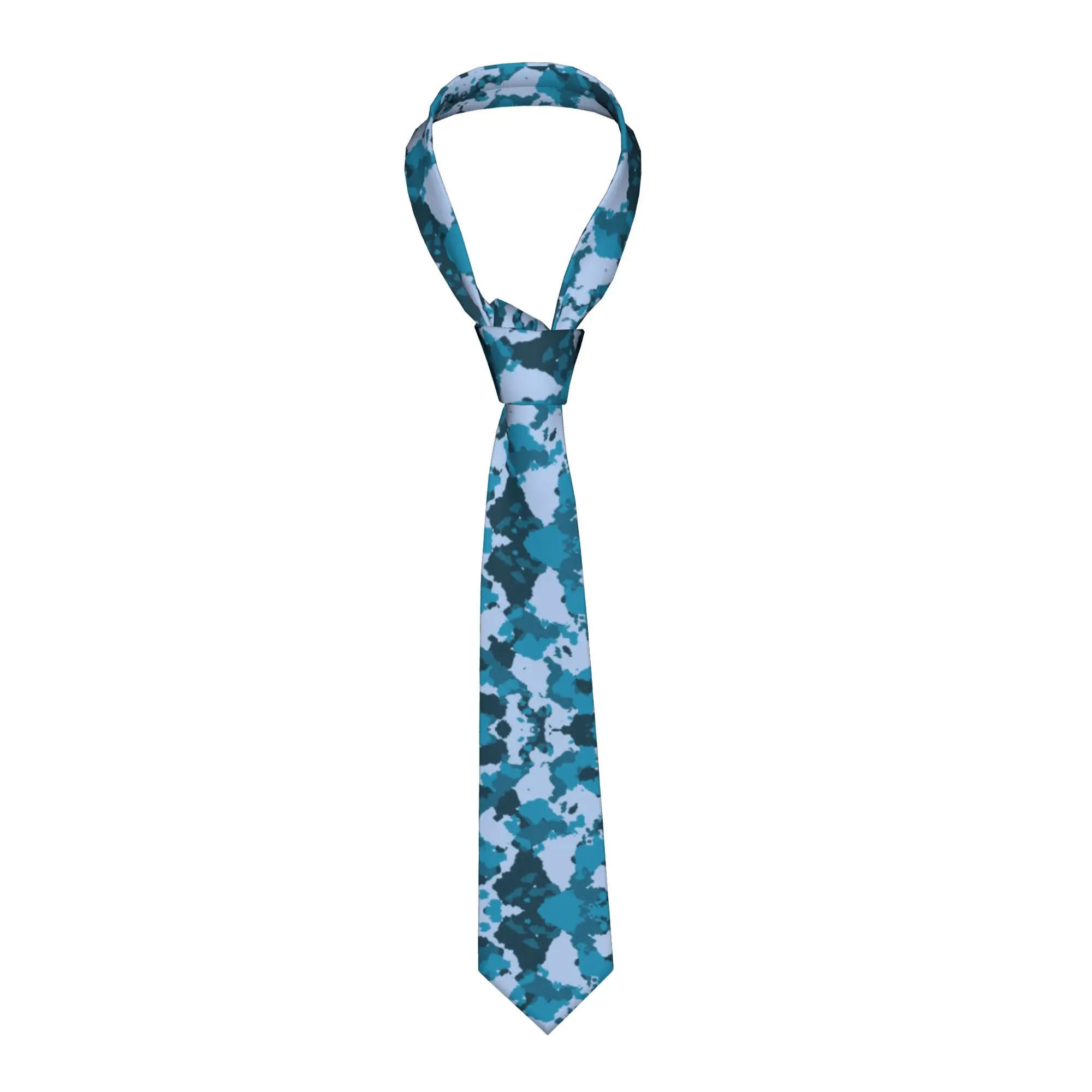 Corbatas de Camuflaje para Hombre, Delgadas de Poliéster de 8 cm, Corbata Militar Estrecha para Uso Diario, Accesorios para Bodas y Fiestas