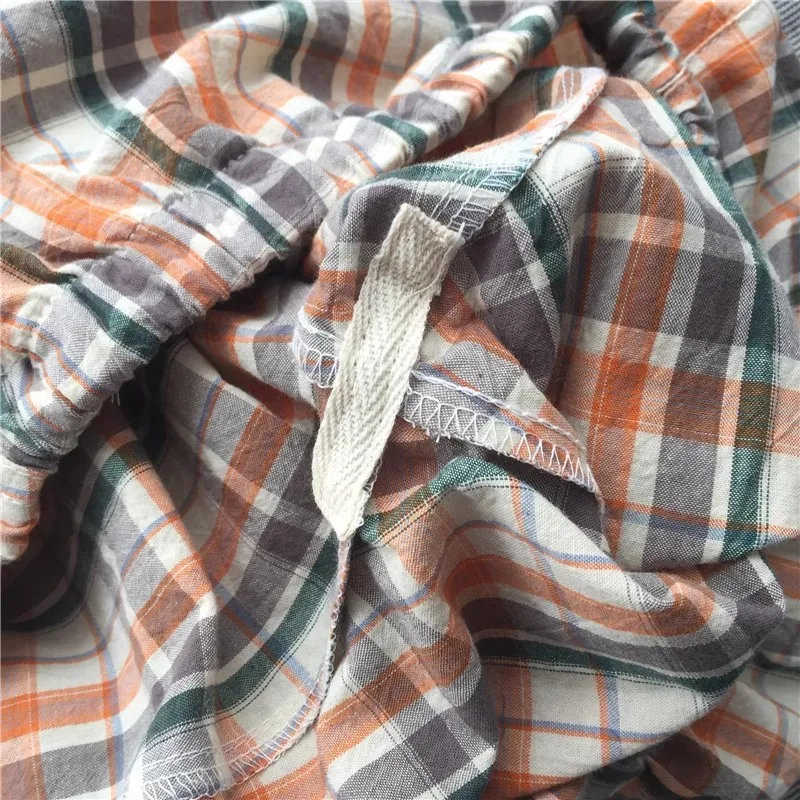 Ladies' Sleep Pants New Cotton Water-Washed Woven Trousers Men Plaid With Pockets Home Wear Autumn Couples Sleep Bottoms Pant