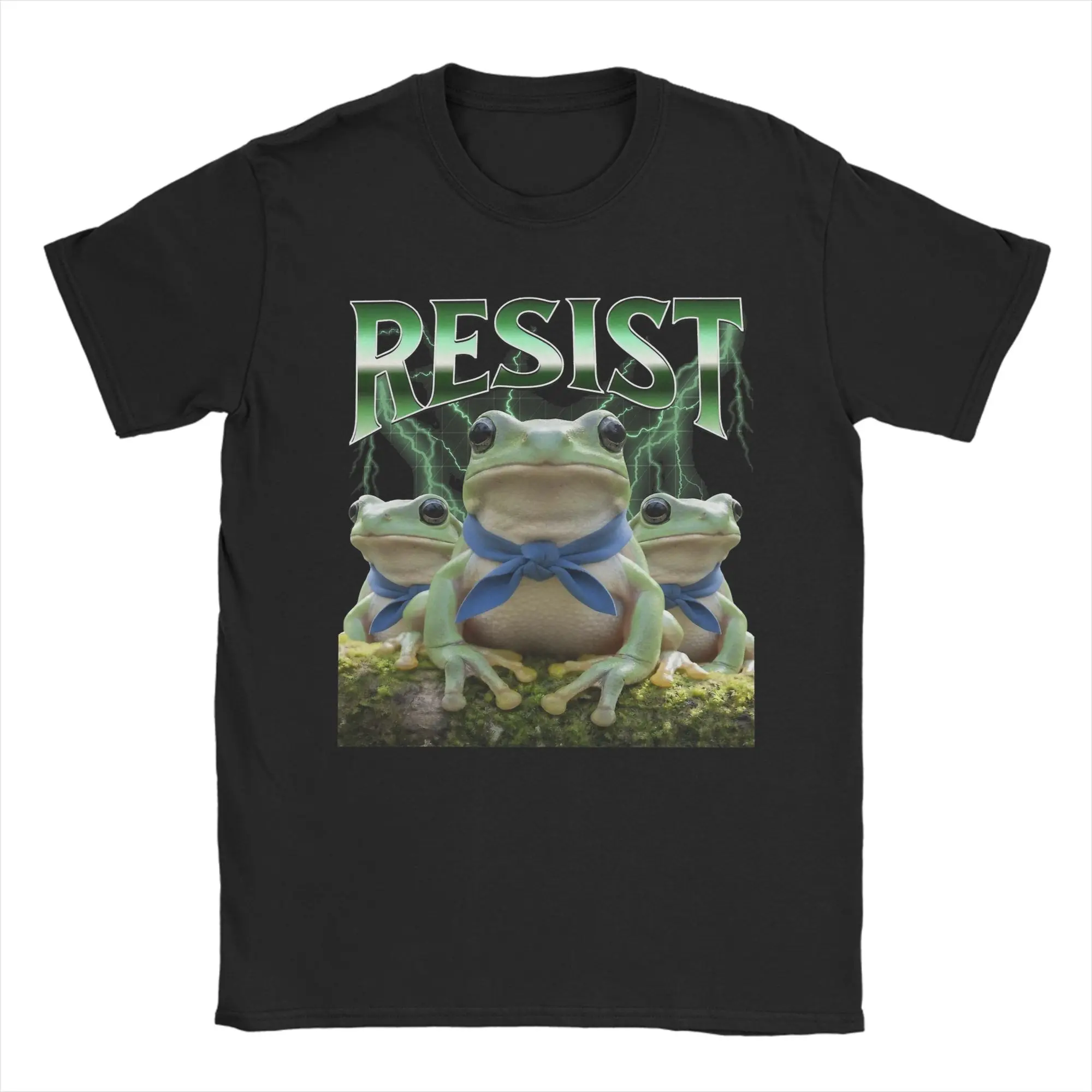 Unique Portland Frog Resist Frog Meme T-Shirts Men Round Collar Cotton T Shirts  Short Sleeve Tee Shirt Gift Idea Clothes