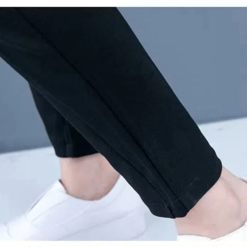 女性用ツーピースセット,ラウンドカラー,ポケット,ルーズフィット,ミニマリストフィッティング,プルオーバー,七分袖トップ,ストレートパンツ,夏のファッション,新しいコレクション2024