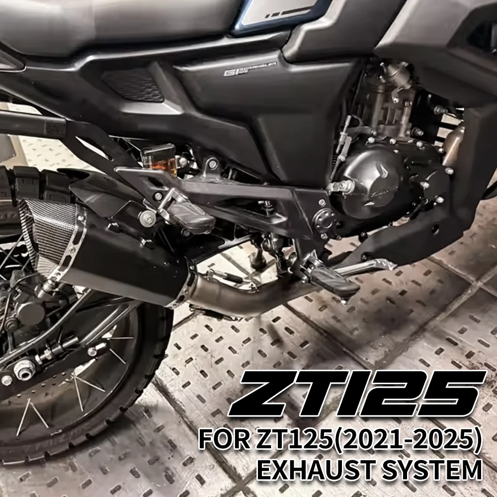 

FOR ZONTES ZT125 U1 G1 Z1 Z2 GK125 Motorcycle Stainless Steel Performance Full-section Exhaust System Set Muffler (2021-2025)
