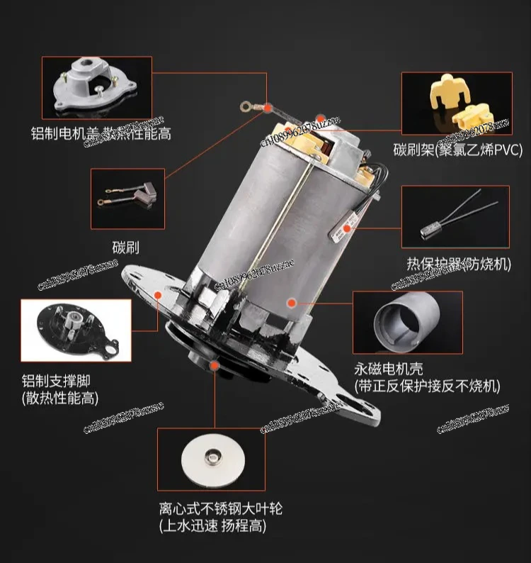 DC Submersible Pump 48V60V72V Battery Car Electric Vehicle Water Pump Small Irrigation Pump Agricultural