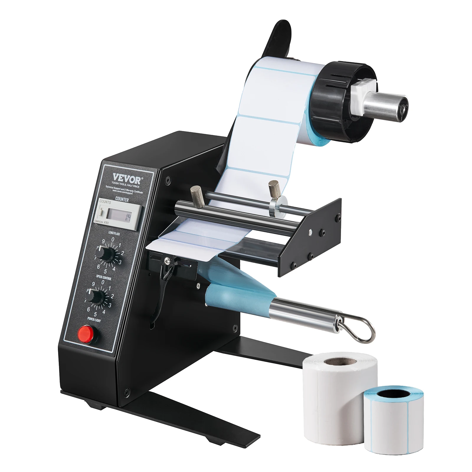 VEVOR LDL-30 Automatic Label Dispenser Speed Adjustable Label Applicator Counting 0-99999 Auto Label Stripper Separating Machine