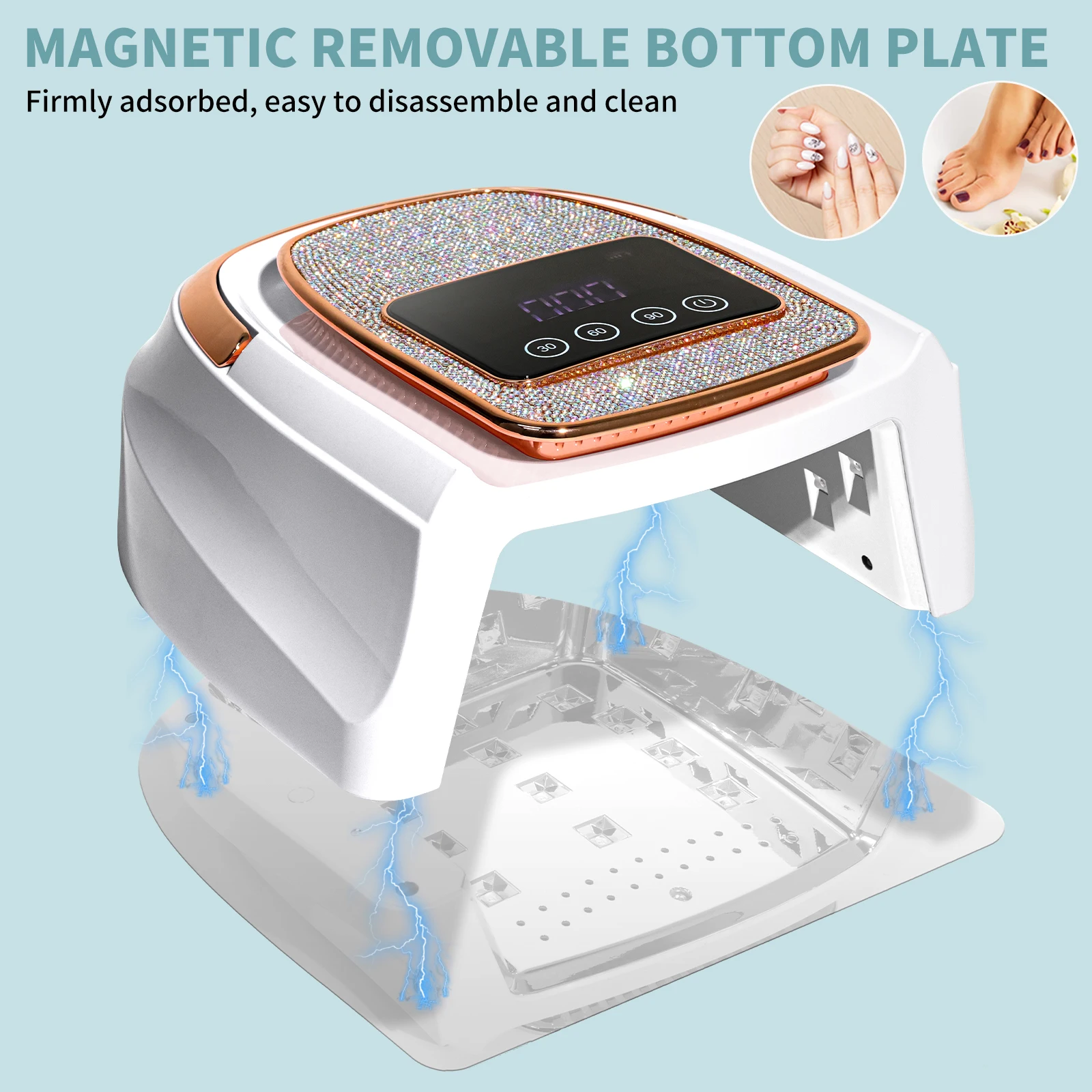 المهنية مسمار مجفف 30 LED قابلة للشحن الأشعة فوق البنفسجية مسمار مصباح هلام مسمار البولندية مجفف مانيكير علاج مصباح لمسمار الفن الأشعة فوق البنفسجية ضوء أداة