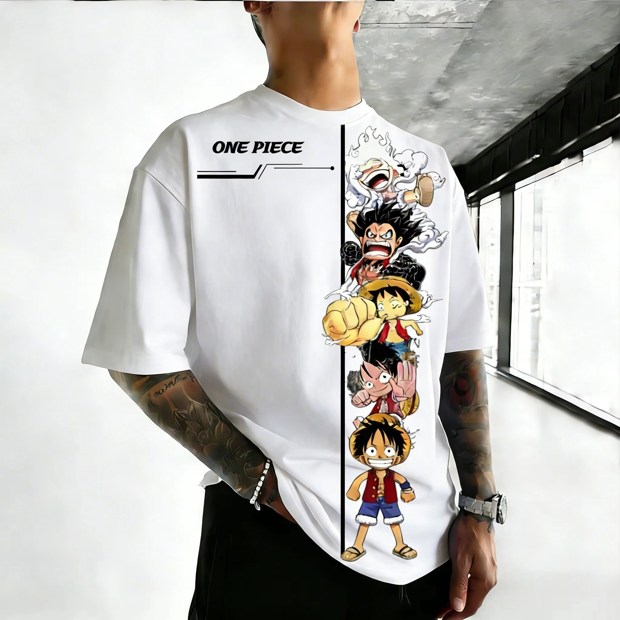 One Piece 2026 New Hot Anime Luffy T Shirt Men Women 2026 Summer Cotton Graphic Tee Monkey D Luffy Print Casual Streetwear Tops