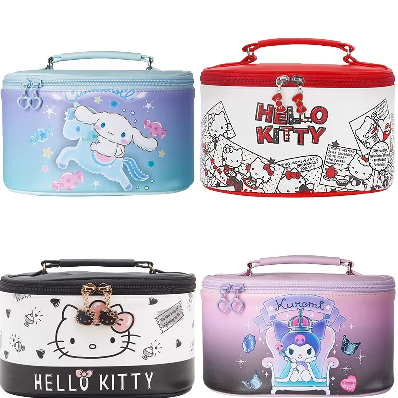 

Hello Kitty Makeup Organizer Female Toiletry Kit Bag Make Up Case Storage Pouch Luxury Lady Box Cosmetic Bag Organizer Case Gift