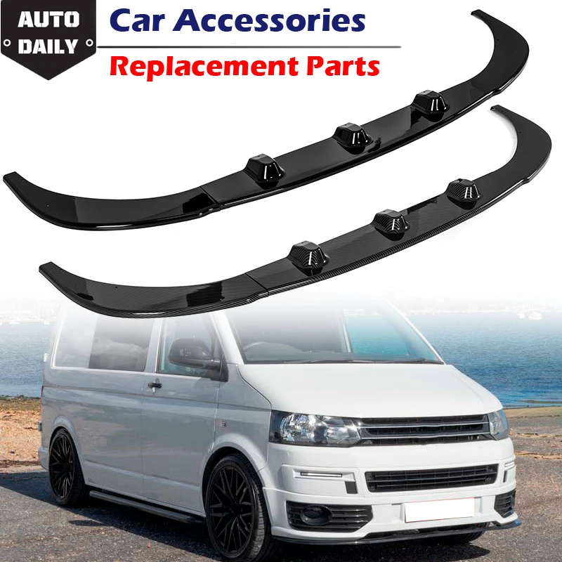 Front Bumper Lower Splitters Lip Decor Deflector Diffuser Guard Car Bady Kit Fit For VW Volkswagen T5 T5.1 Sportline 2010-2014