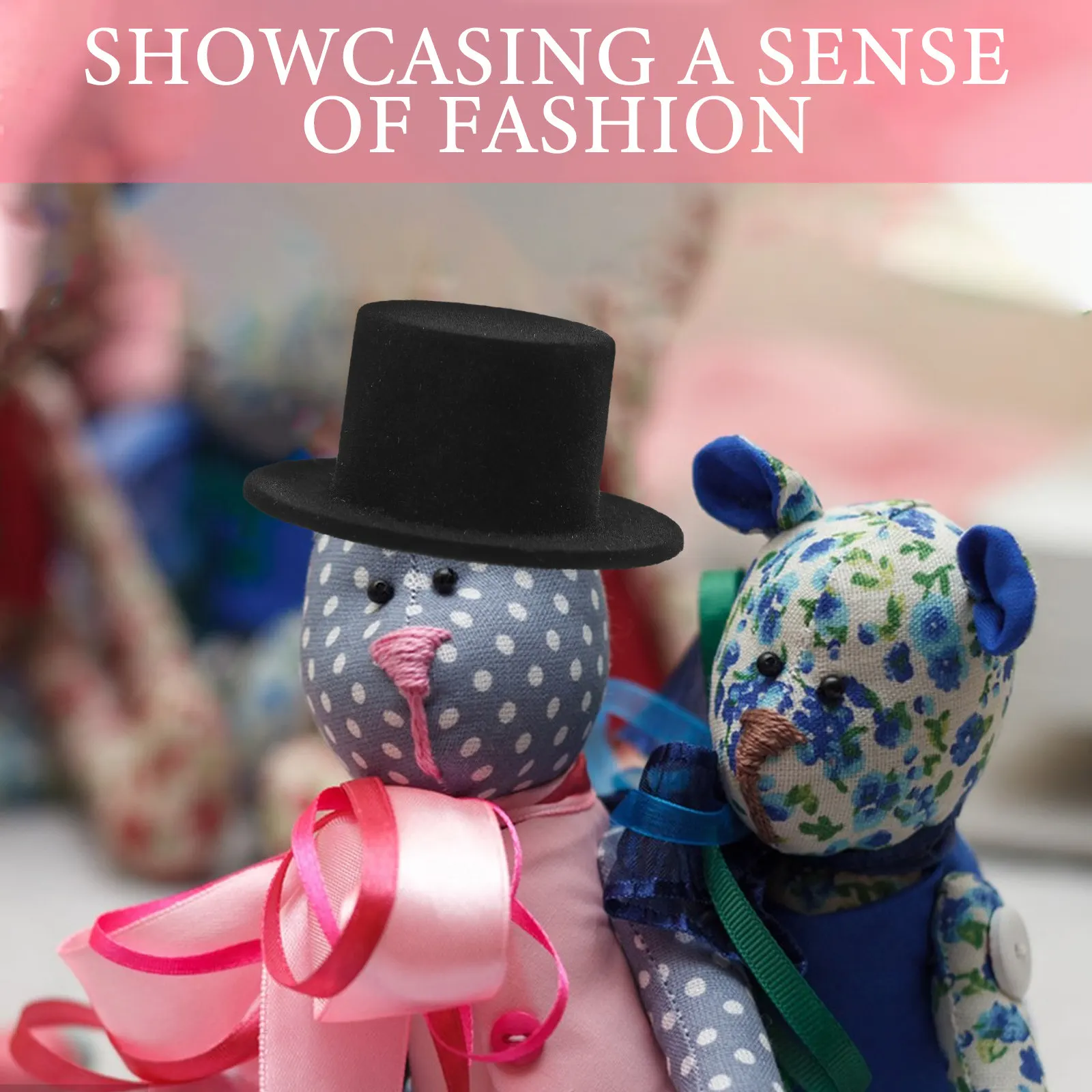 

12 миниатюрных черных цилиндров (шляпок) для поделок, праздничного декора, украшений для елки, праздничных принадлежностей, элегантные