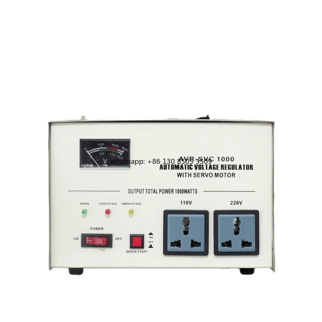 High Quality 1000VA to 3000VA Automatic Voltage Regulator Stabilizer Single Phase 220V AC Servo Motor AVR Time Delay for SVC Use