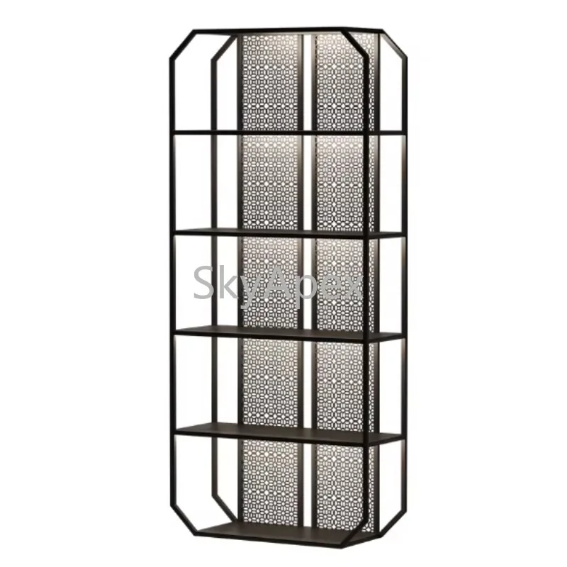 Ironwork Wall Mounted Storage Rack Office Beauty Salon Bag Shoe Display Stand Cabinet Multifunctional Space Savin Easy To Instal