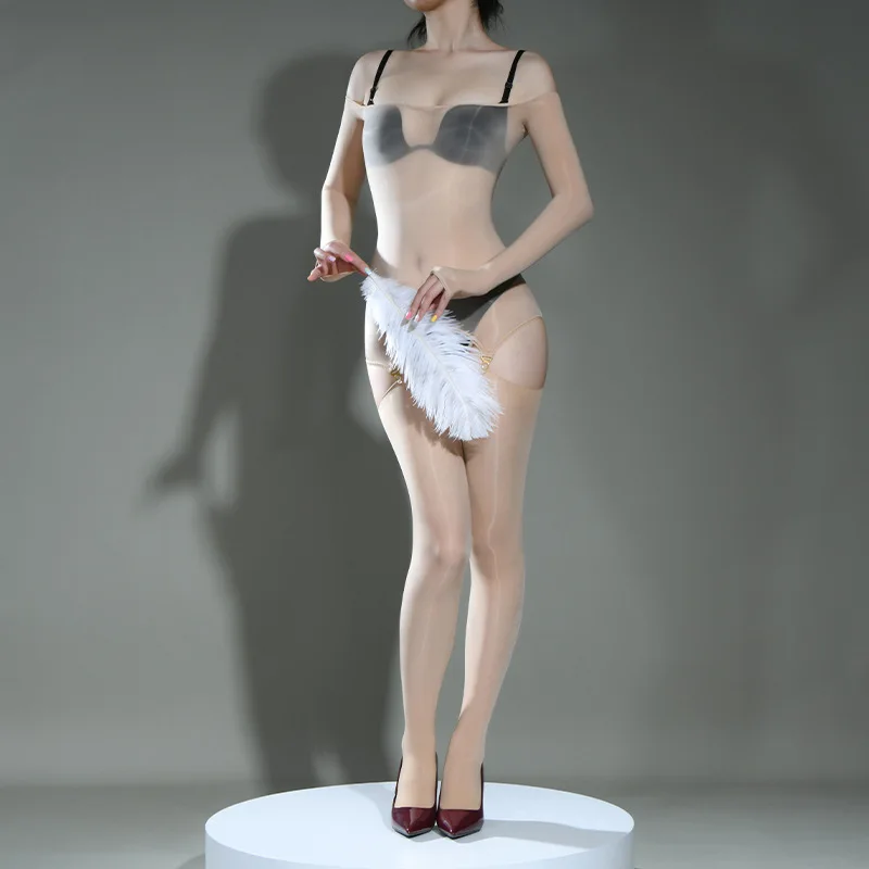 원워드 숄더 풀바디 스타킹 바디수트 섹시 원피스 미드튜브 양말 스플라이싱 하이엘라스틱 스타킹 바디수트