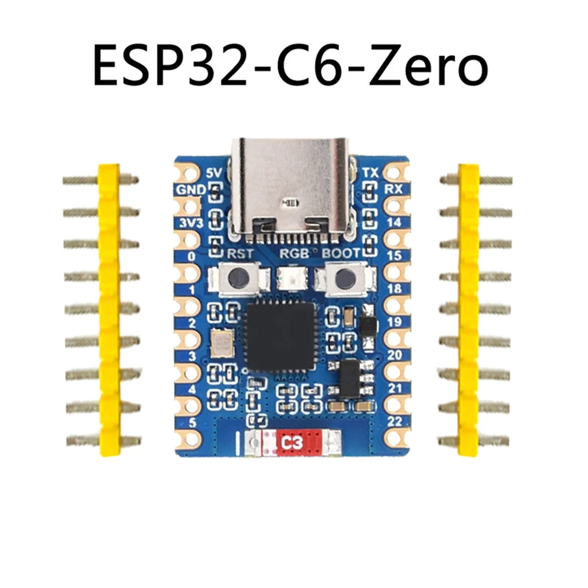 AT87-ESP32 Development Board ESP32-C6 Mini Development Board Based on ESP32-C6FH4 Dual Processors 2.4GHz WiFi 6 & Bluetooth 5