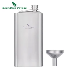 Boundless Voyage Titanium Hip Flask with Funnel Ultralight Leakproof Pocket Flask Liquor and Spirit Flask for Men