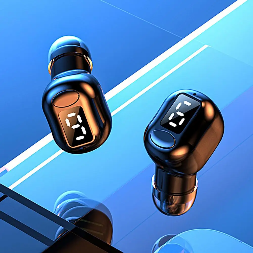 

Wireless Earphone 1 Set Excellent LED Power Digital Display Universal Earbuds Handsfree Stereo Sound Earphones