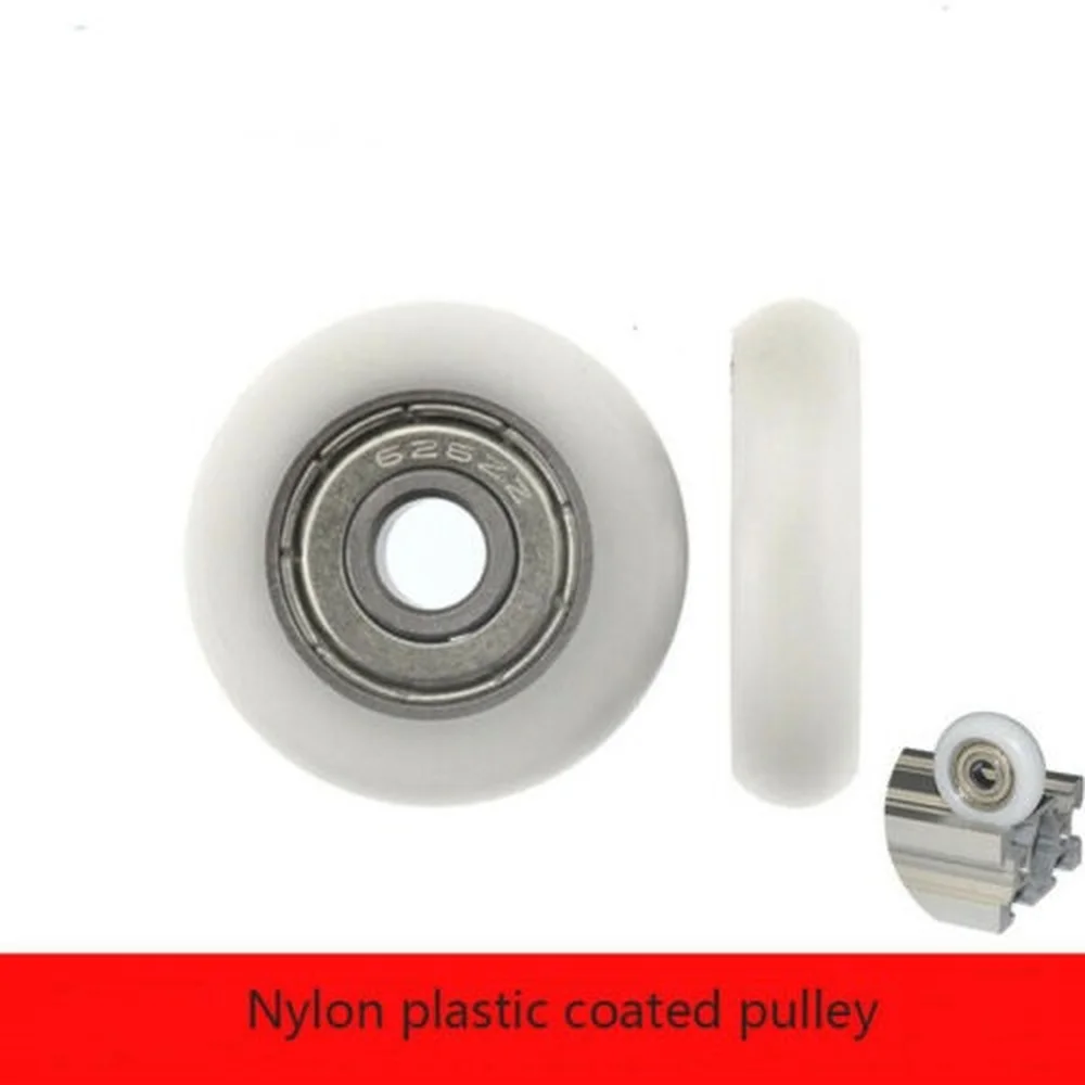 Máquina de gravação com polia revestida de nylon pom, peça de roda de plástico para impressora 3d, nova, 5 unidades