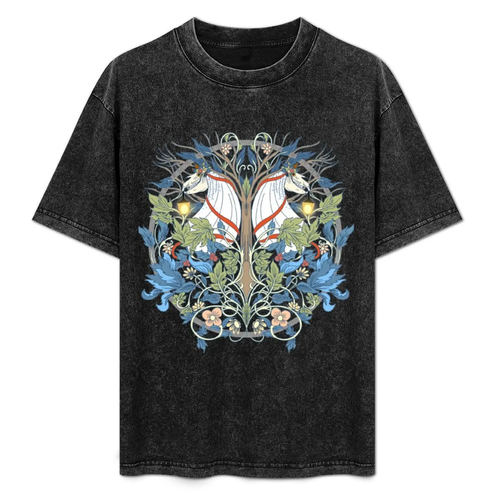 

William Morris Style Mari Lwyd wassail Classic T-Shirt graphics boys animal print cute tops mens graphic t-shirts hip hop