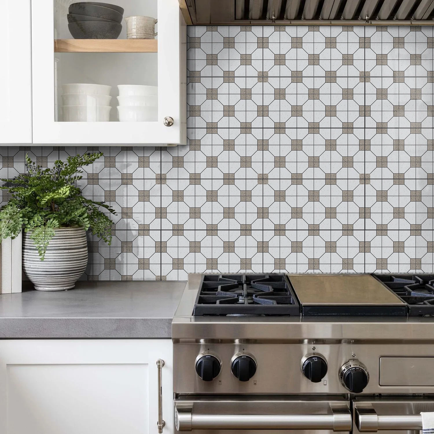 

Simple geometric mosaic tile stickers for bathroom, kitchen, living room, balcony, minimalist space decoration stickers