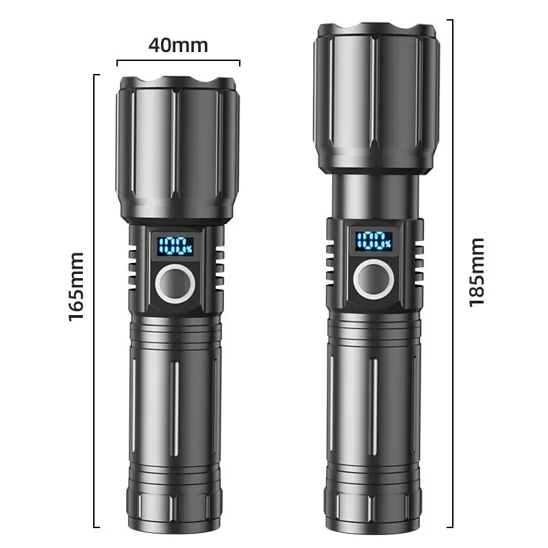 White Laser LEP Flashlight 3000 Meter Long Range, 26650 Battery Type C Rechargeable Tactical Portable Lantern