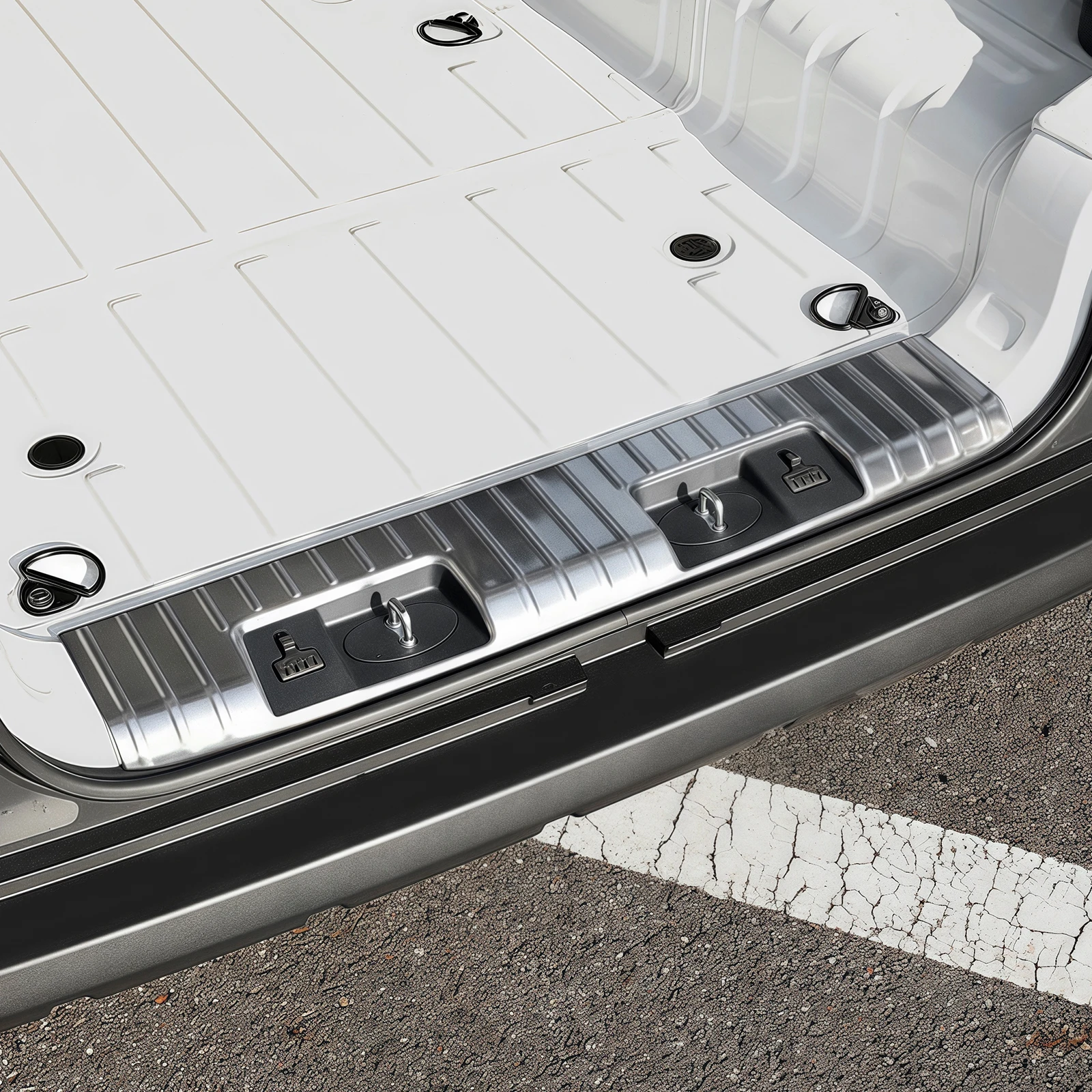 

For Kia PV5 Truck Stainless Steel Rear Trunk Inner Threshold Guard Tailgate Door Sill Protector Cover