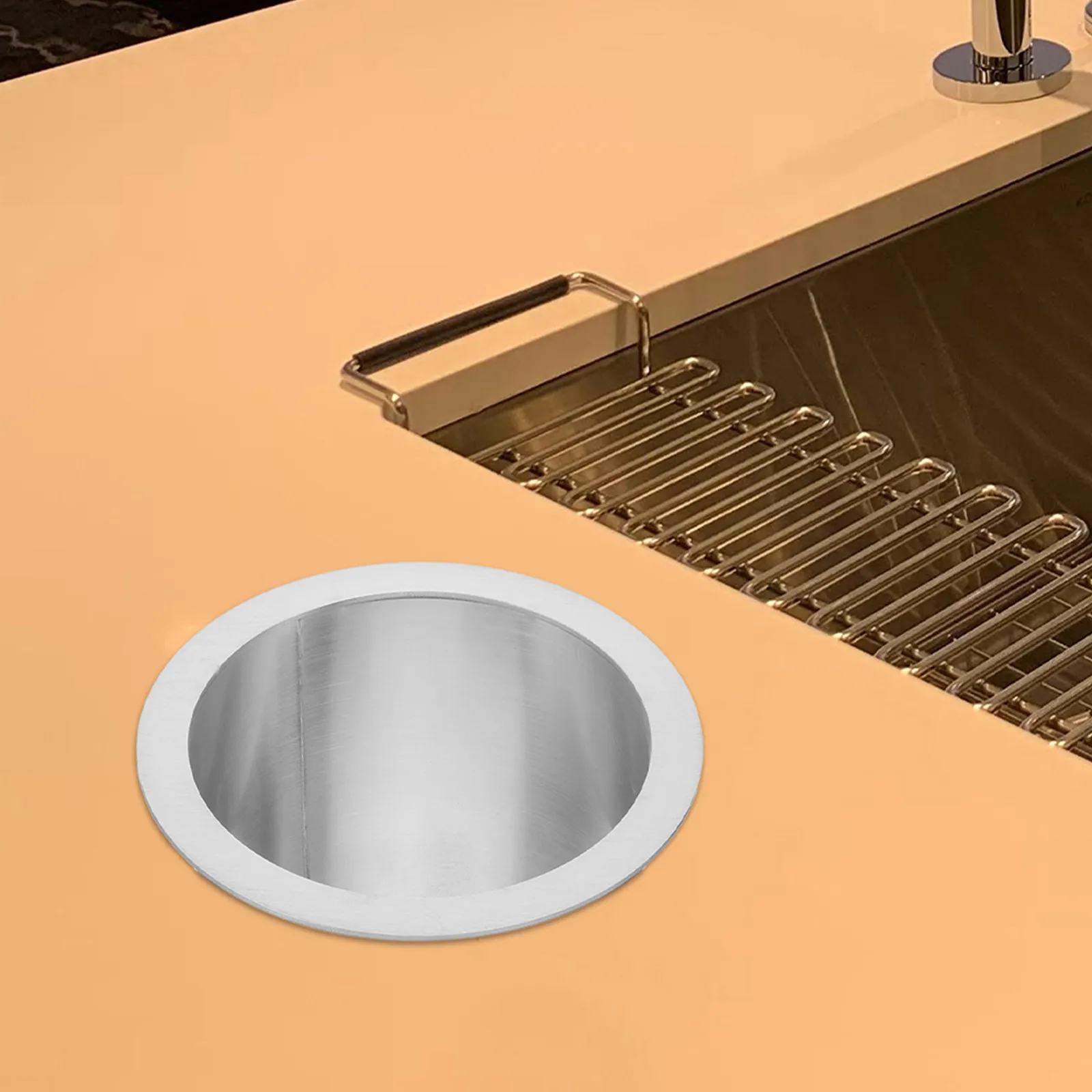 

Встраиваемый круглый мусорный патрубок для столешницы из нержавеющей стали, термостойкий, антикоррозийный, с гладкой поверхностью, для кухни