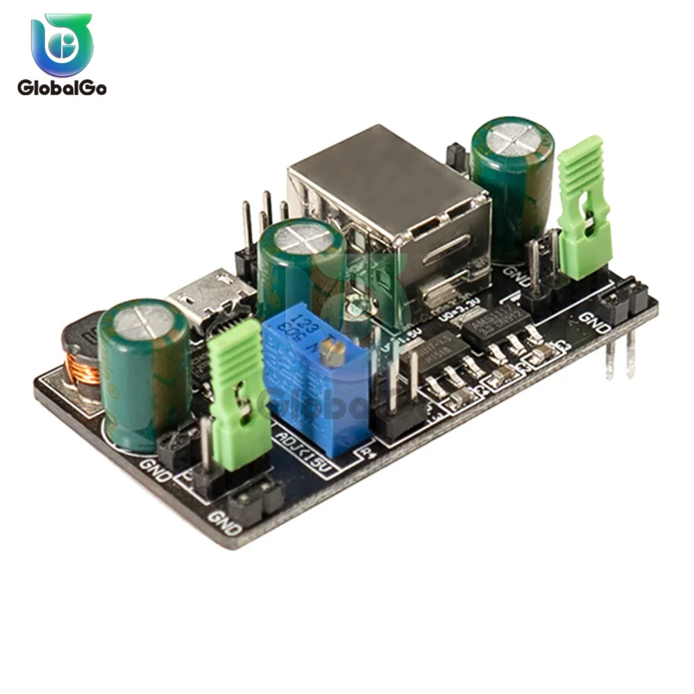 Modulo di alimentazione regolabile a 2 vie 3.3V 5V Modulo di alimentazione regolabile Step-down Modulo per Arduino