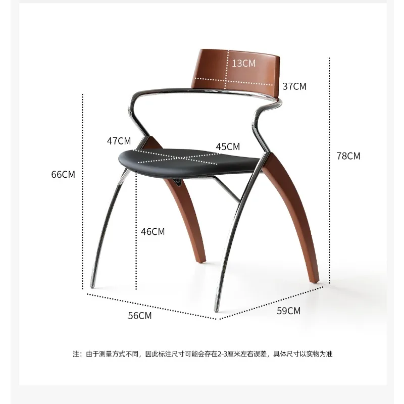 كرسي طعام منزلي بمسند ذراع عتيق وحقيبة ناعمة كرسي من الخشب الصلب Bauhaus بسيط وخفيف الوزن وفاخر جديد