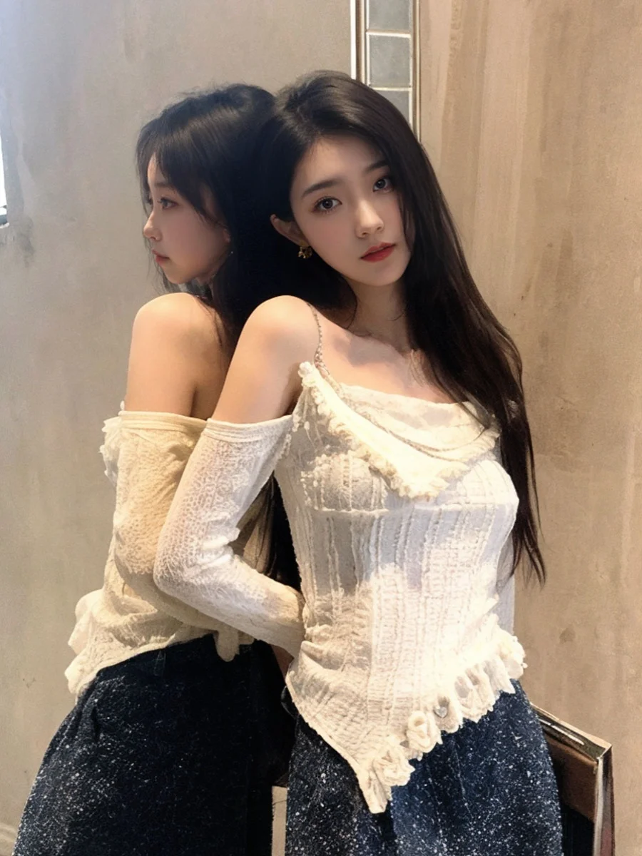 

Long Sleeve T-Shirts Womens Elegant Pink Cotton Tops Slim Fit Comfortable Breathable Fall Romantic Holiday Daily Vacation Style