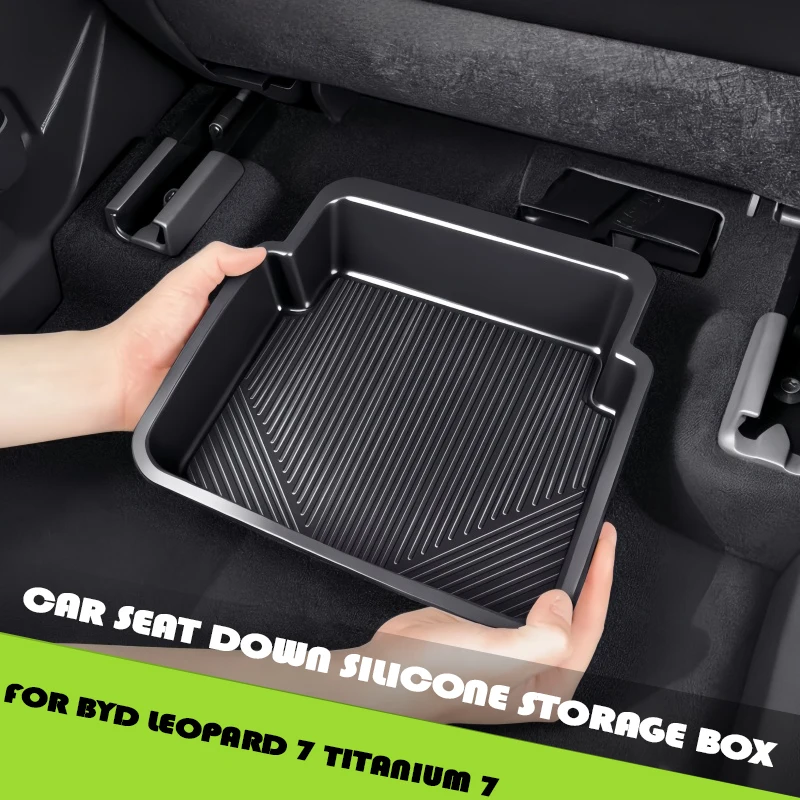 

Органайзер для хранения под сиденьем автомобиля, совместимый с BYD Leopard 7 Titanium 7 25-26, модифицированный силиконовый бокс для хранения, детали для улучшения интерьера автомобиля