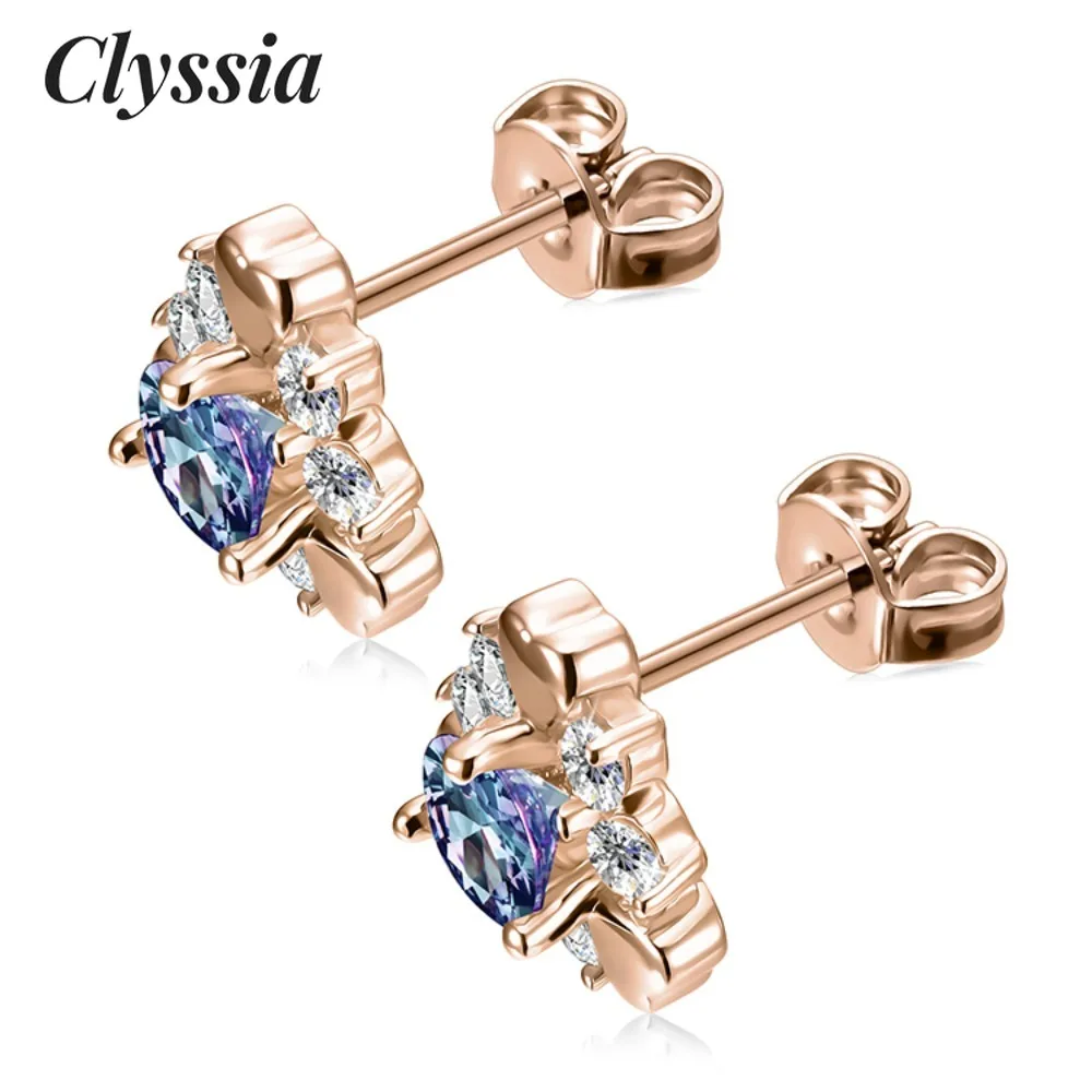 

Элегантные серьги-сердечки с александритовым сердечком из стерлингового серебра 925 пробы, ювелирные изделия на годовщину свадьбы, романтический подарок, стильные украшения для женщин