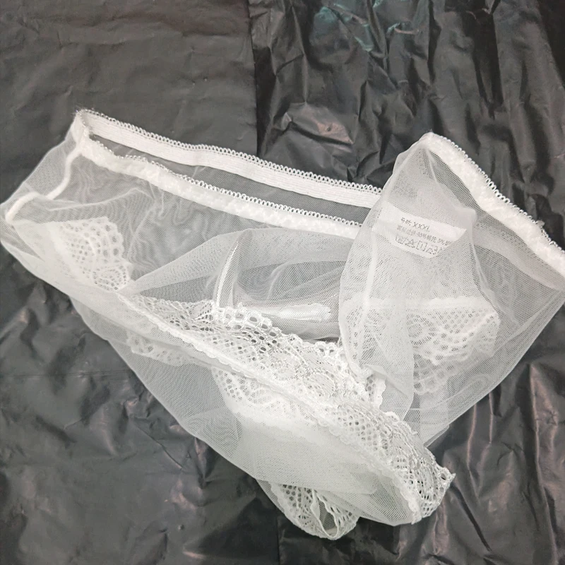 سراويل داخلية شفافة بالكامل للرجال والنساء، حواف من الدانتيل، ملحقات داخلية مثيرة للزوجين البالغين