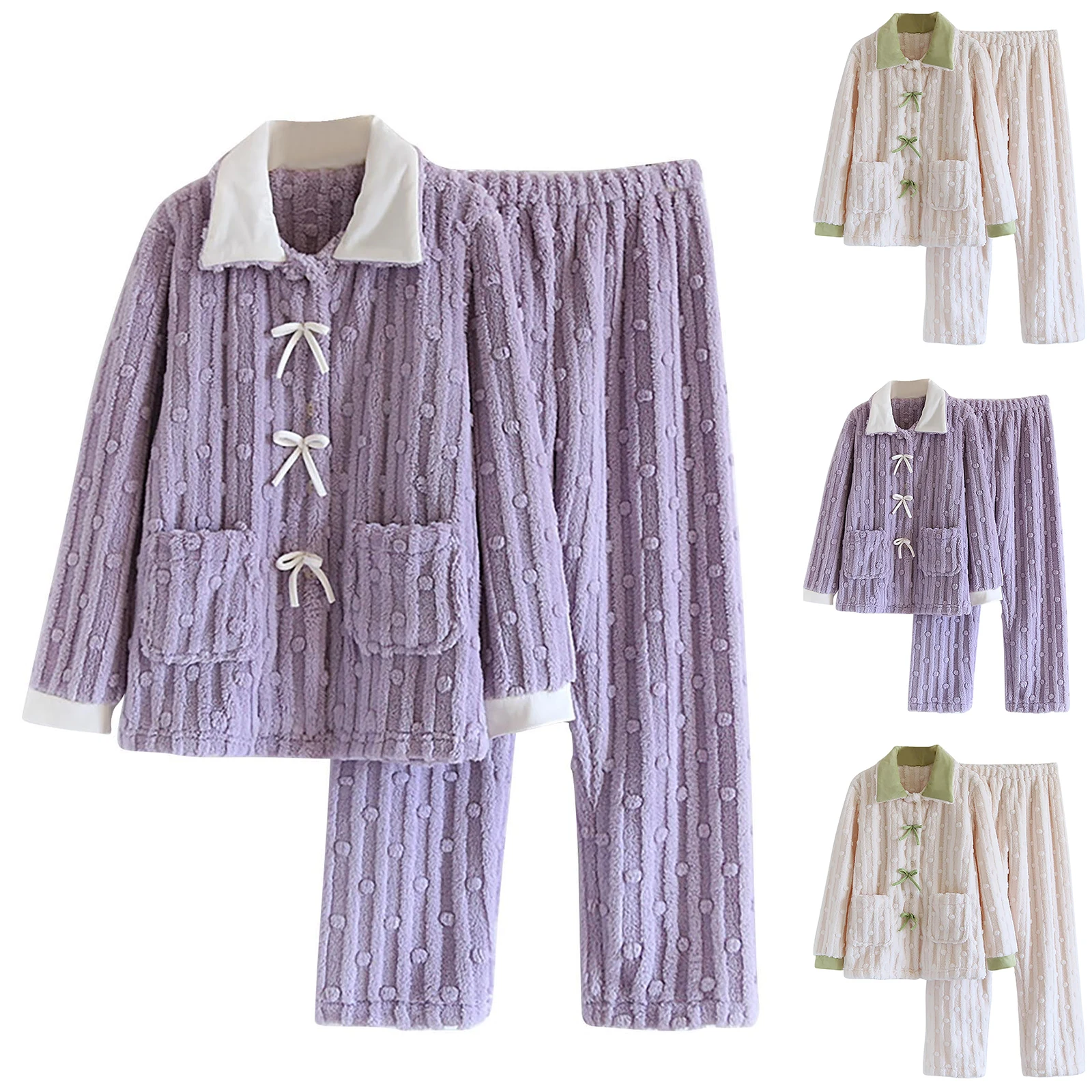 

Женский фланелевой домашний костюм, который можно носить на улице, мягкий, удобный, толстый, теплый, больших размеров, с длинными рукавами, с длинными брюками, комплект домашнего костюма