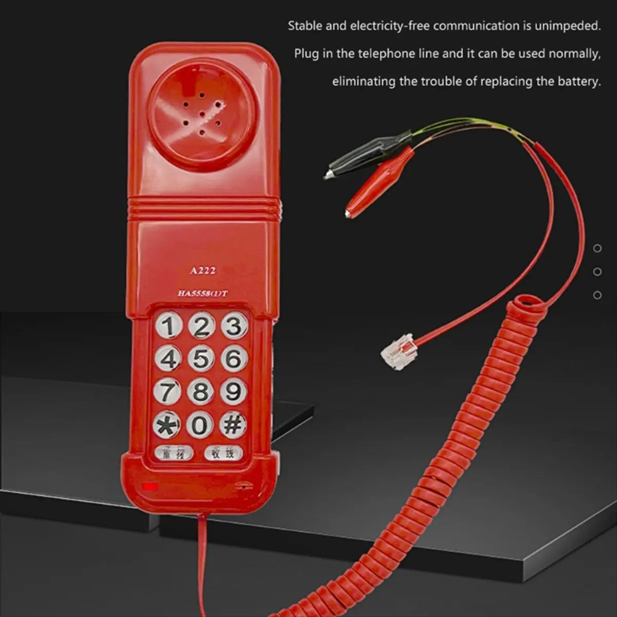 A40I Telephone Landline for Hotel Corded Telephone Desktop Telephone with Telescopic Covers and Redial Function